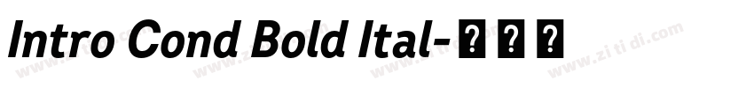 Intro Cond Bold Ital字体转换